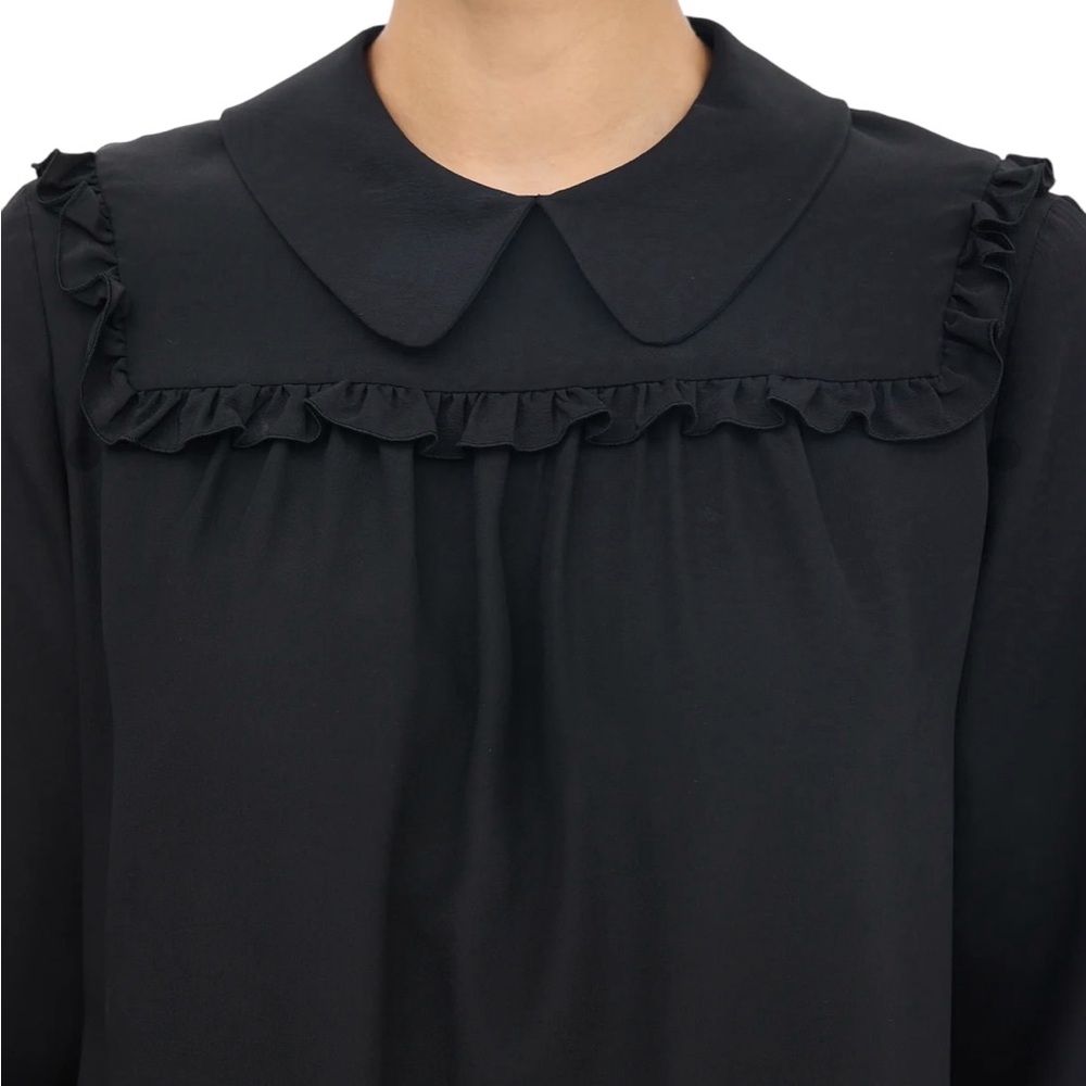 Miu Miu Black Ruffled Blouse